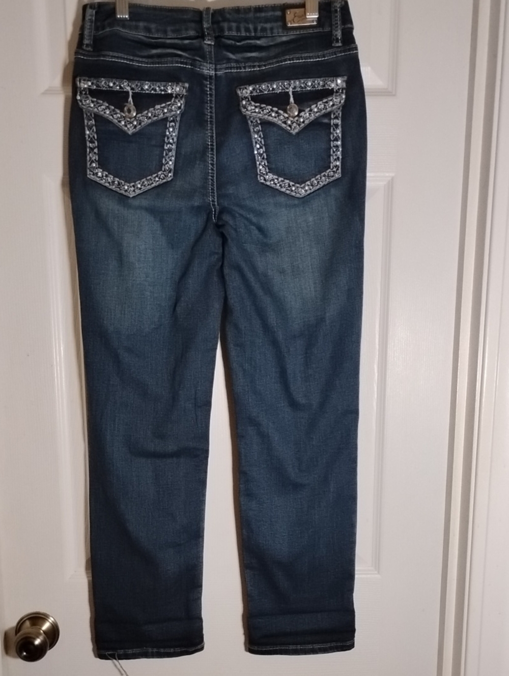 Embellished Straight Leg Medium Wash Jeans Earl Jeans Women's